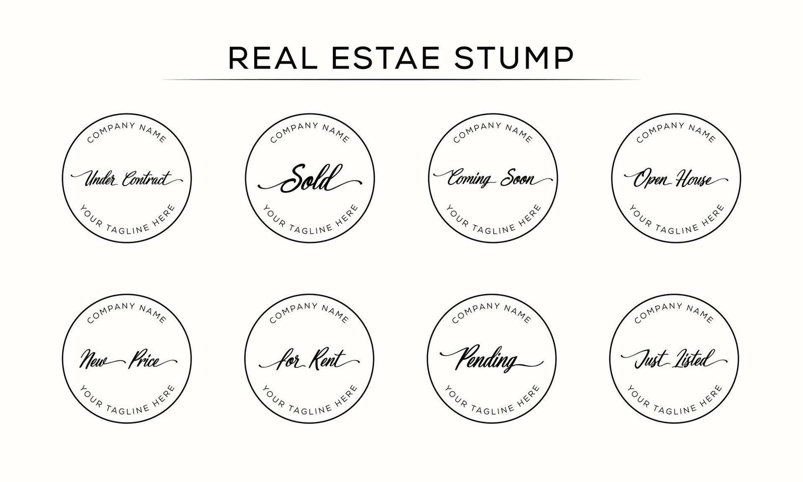 Real Estate Watermarks, Real Estate Badges, Realtor Logo, Sold Watermark, Just Listed Realtor Watermark, Open House Watermark vector