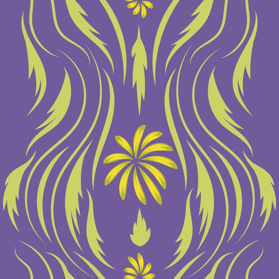 Folk flowers print Floral pattern Ethnic art vector