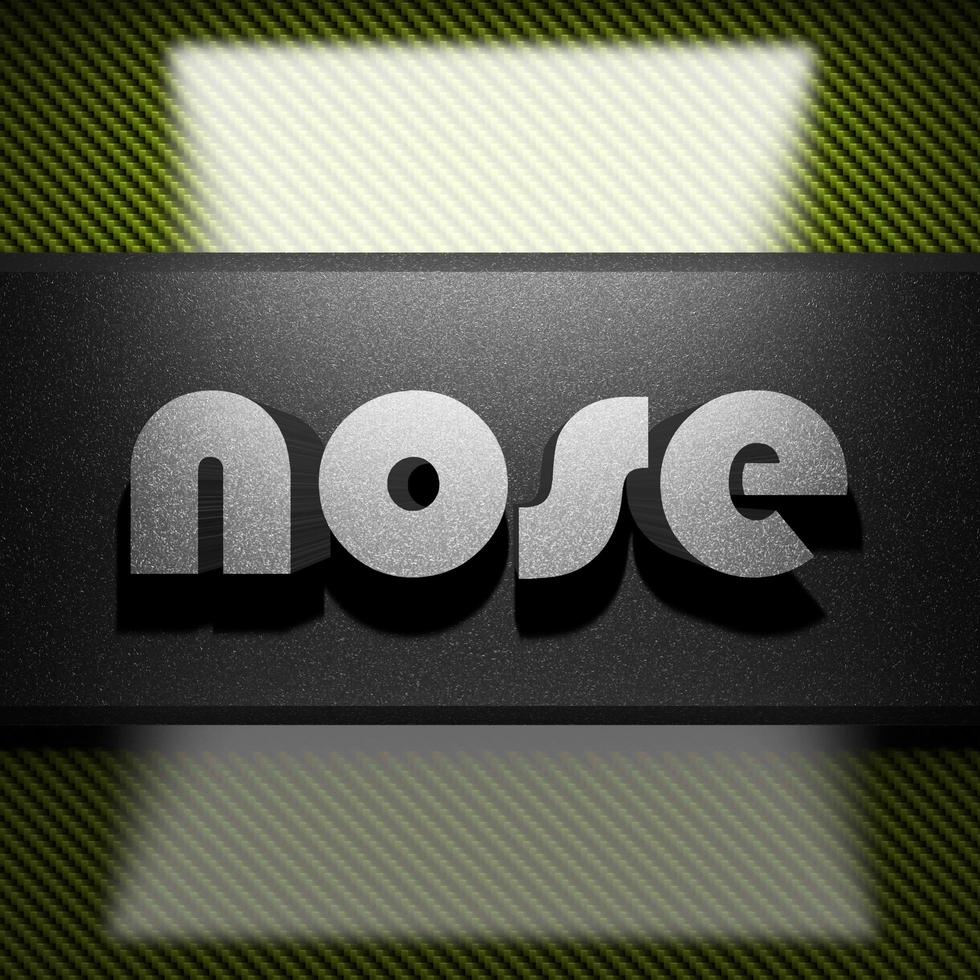 nose word of iron on carbon photo