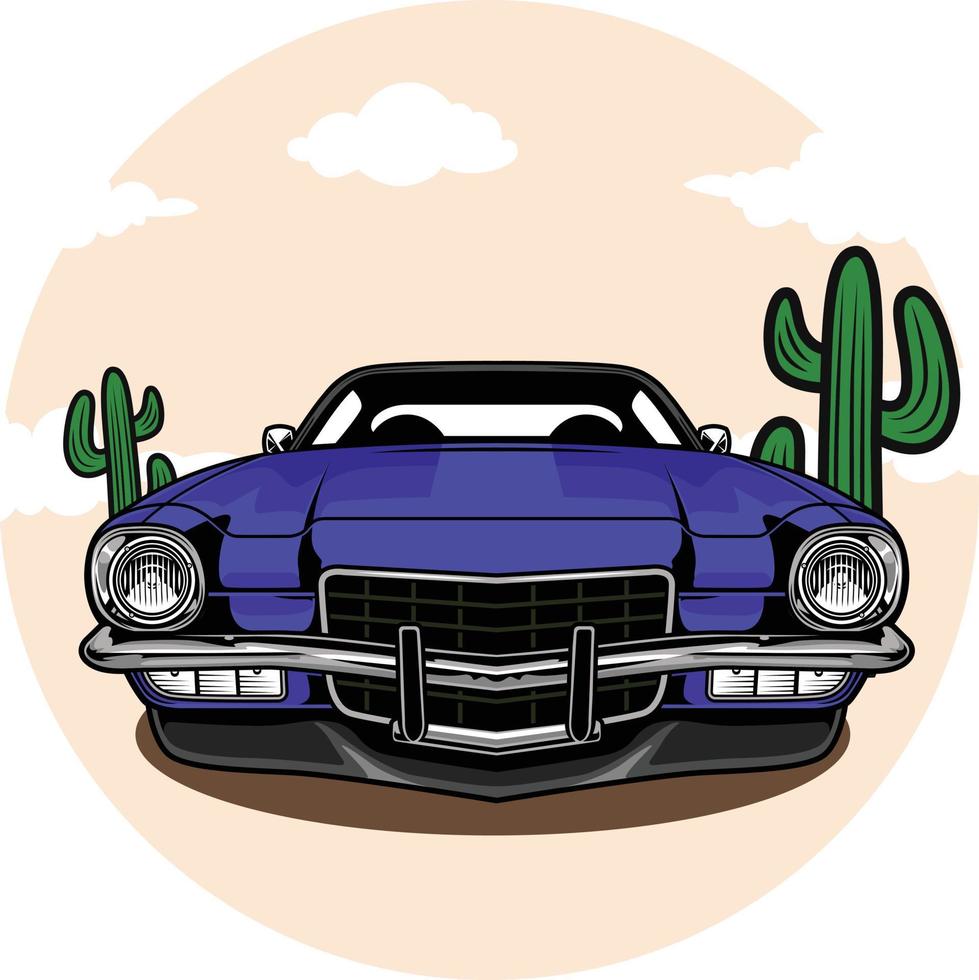 a classic car in vector illustration design 12