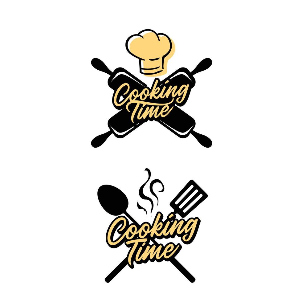 homemade food logos kitchen cooking symbols vector