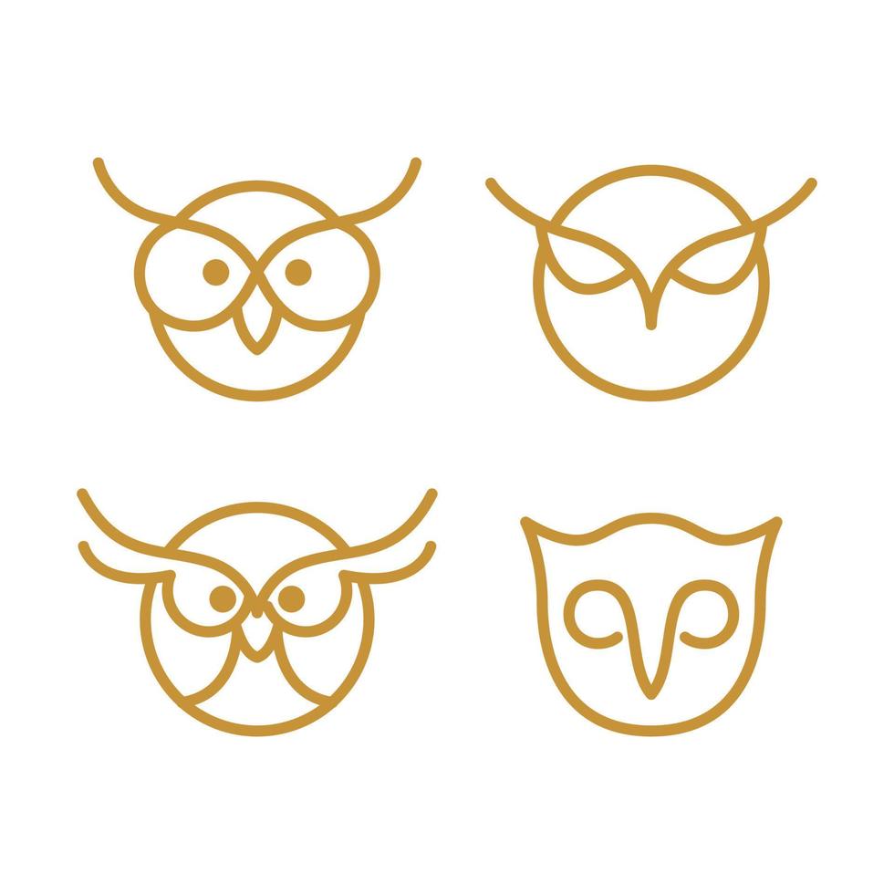 line owl logo vector