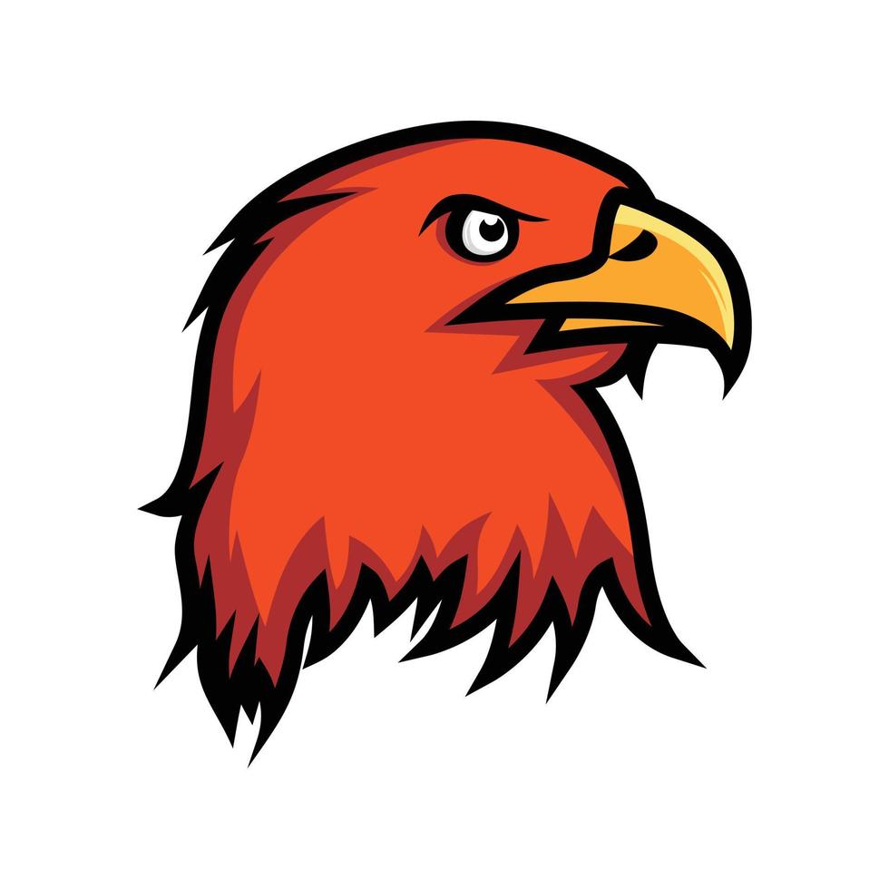 mascota de cabeza de águila para ilustración de vector de logotipo de esports