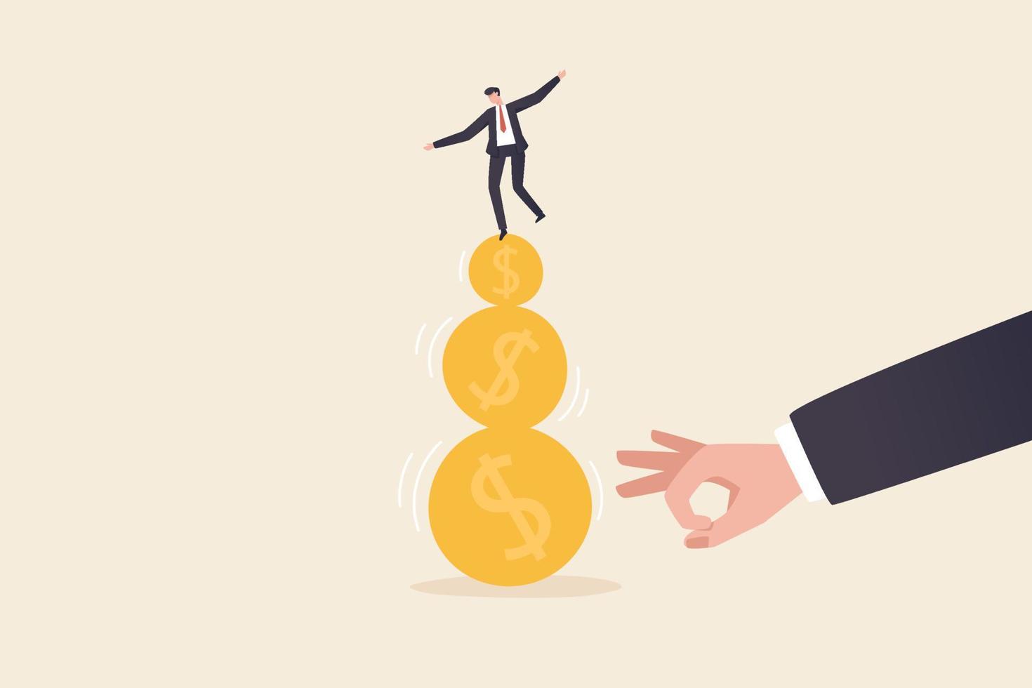financial and business risks and liabilities Stability or balance of economics and investments. vector