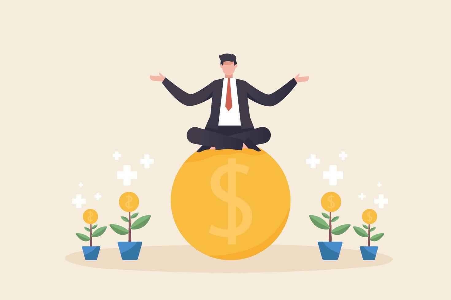 Business guru or expert abstract concept. money and time, money and investment advisor concept. vector