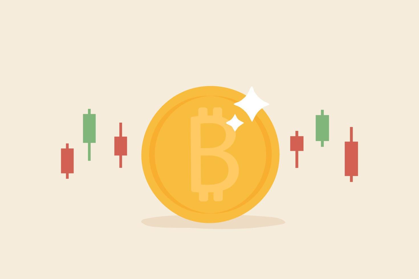 Illustration of crypto currency or bitcoin. vector