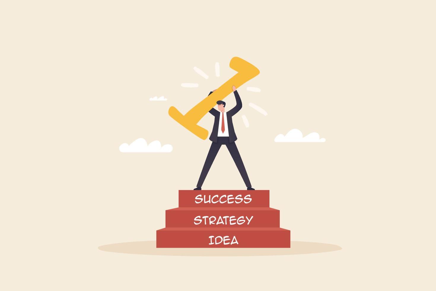 Objective for business as successful target aim results concept. Company goal achievement after precise. efficient and planned work strategy. vector