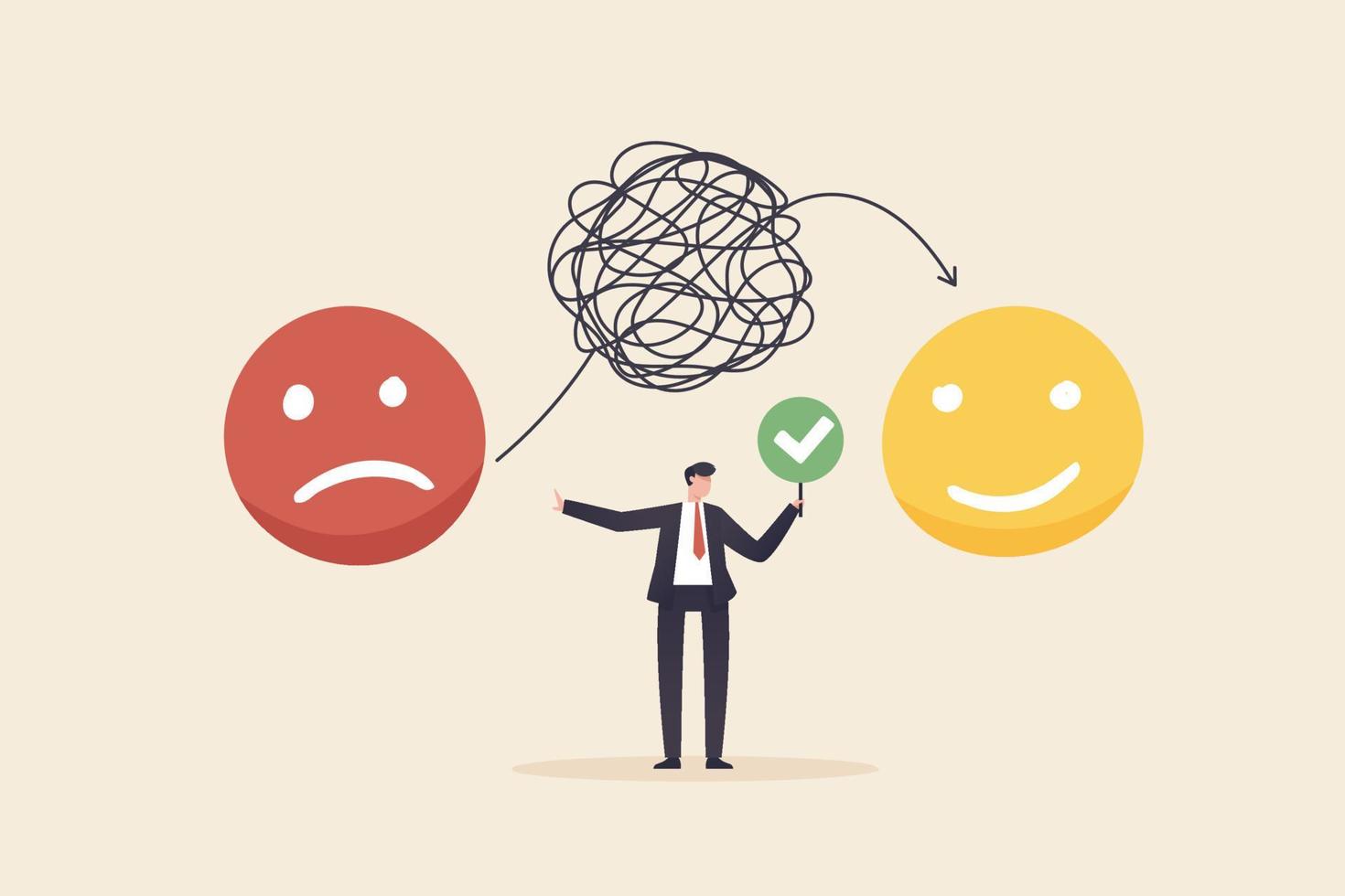 los pensamientos positivos pasan de sentirse triste. optimismo y el poder de la mente para cambiar el estado de ánimo, el comportamiento, los poderes de toma de decisiones. 7608370 Vector en Vecteezy los pensamientos positivos pasan de sentirse triste. optimismo y el poder de la mente para cambiar el estado de ánimo, el comportamiento, los poderes de toma de decisiones. 7608370 Vector en Vecteezy