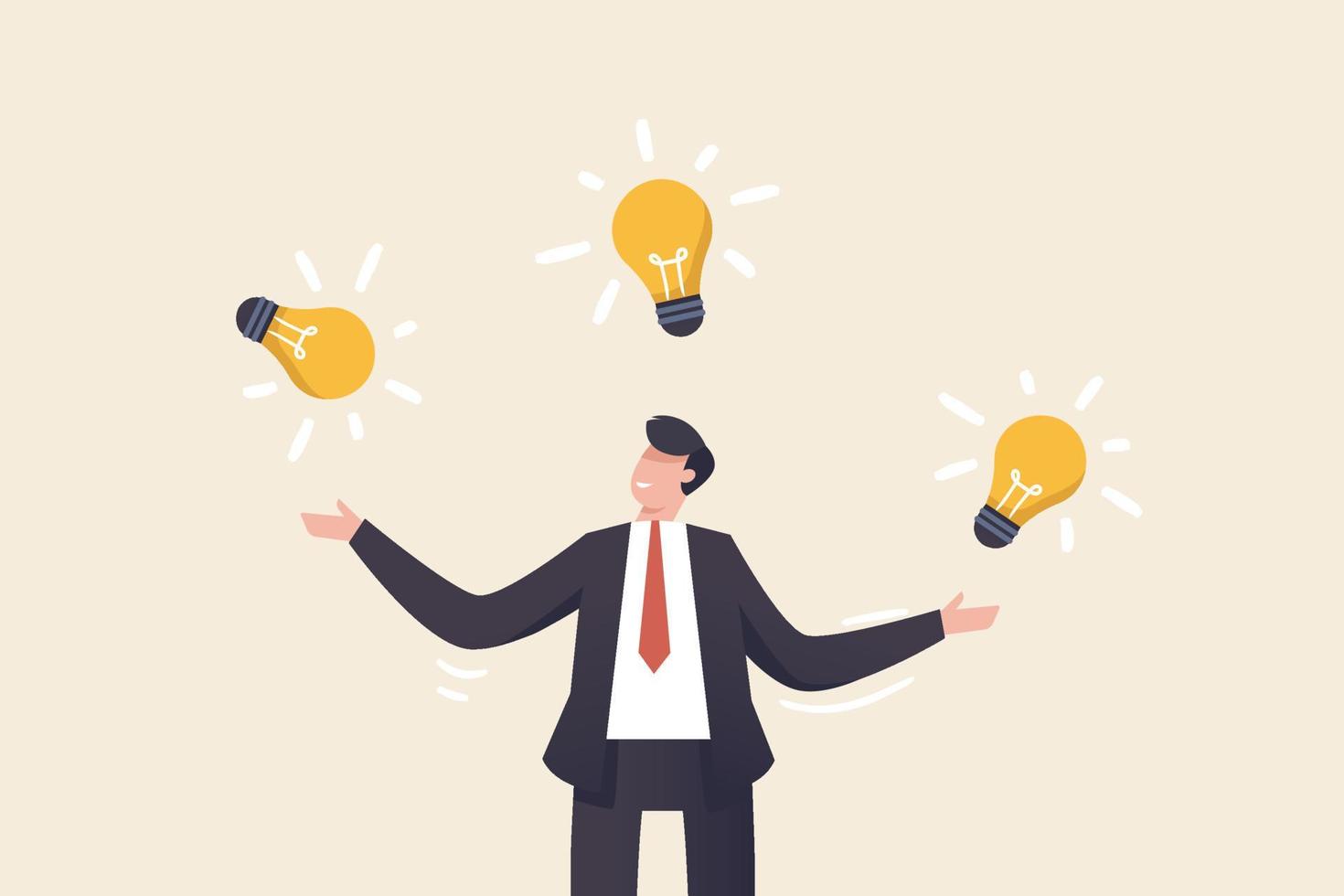Positive thinking, optimistic mindset or good attitude to success in work vector