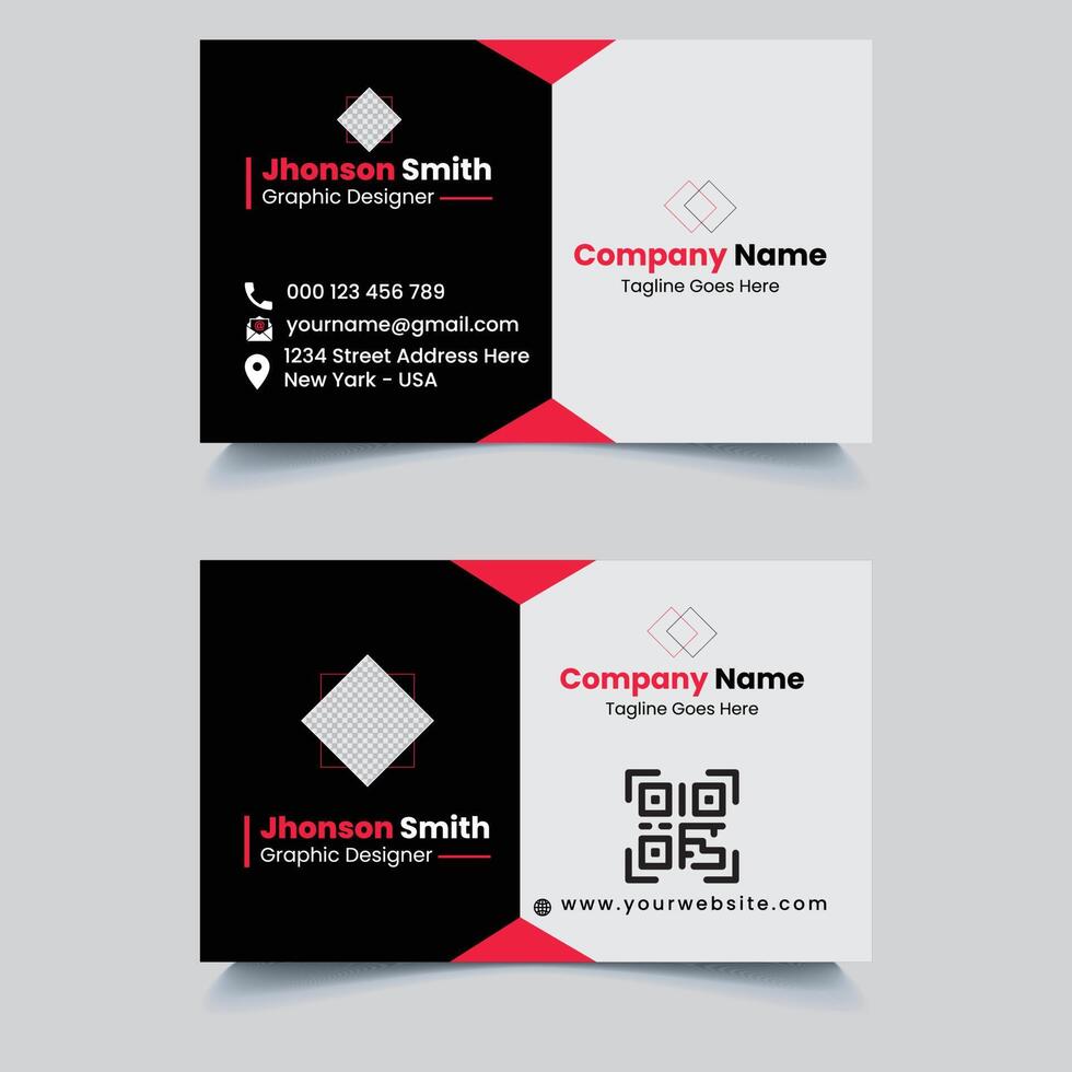 Black White Business Card Design 7608424 Vector Art at Vecteezy