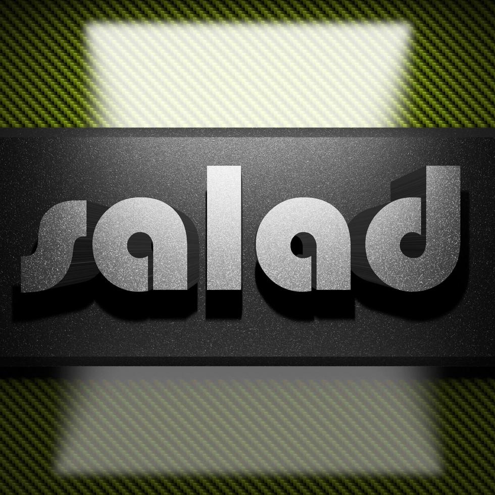 salad word of iron on carbon photo