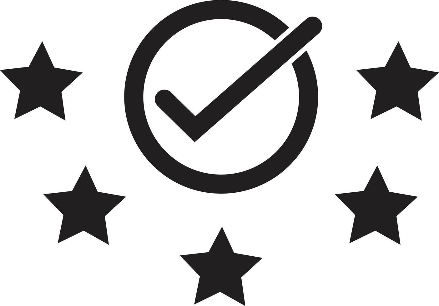 best rating icon. five start rating icon. uality guaranteed symbol. vector