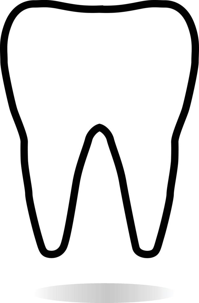 tooth icon on white background. tooth sign. vector