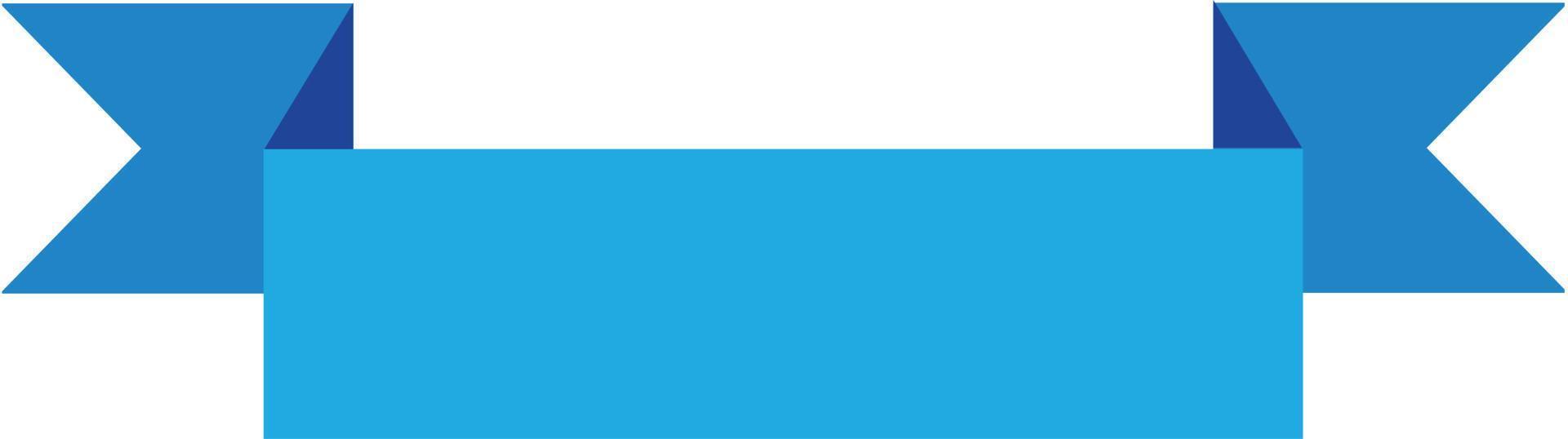 blue ribbon banner sign. blue ribbon banner on white background. vector