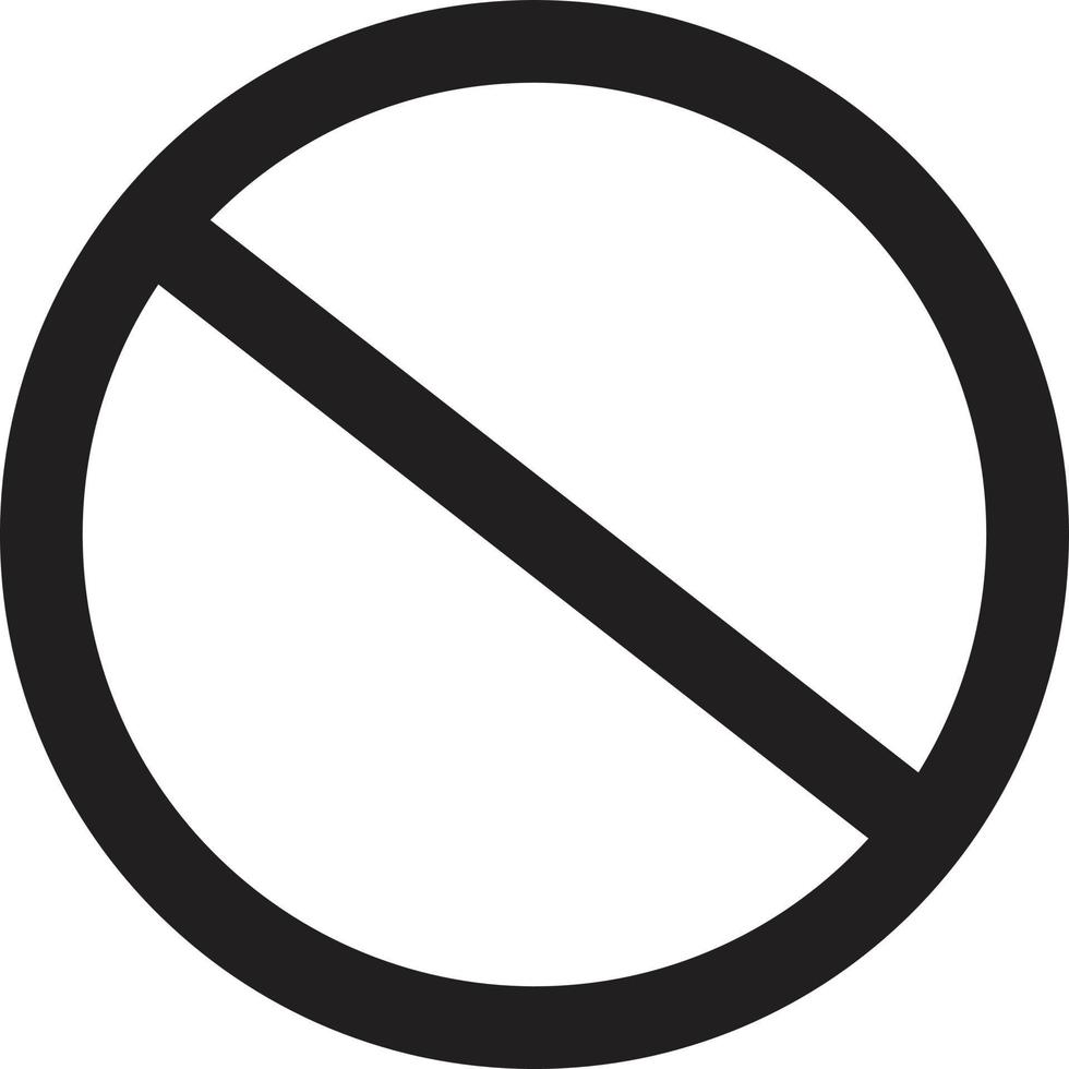 prohibition sign. flat style. prohibition icon. vector