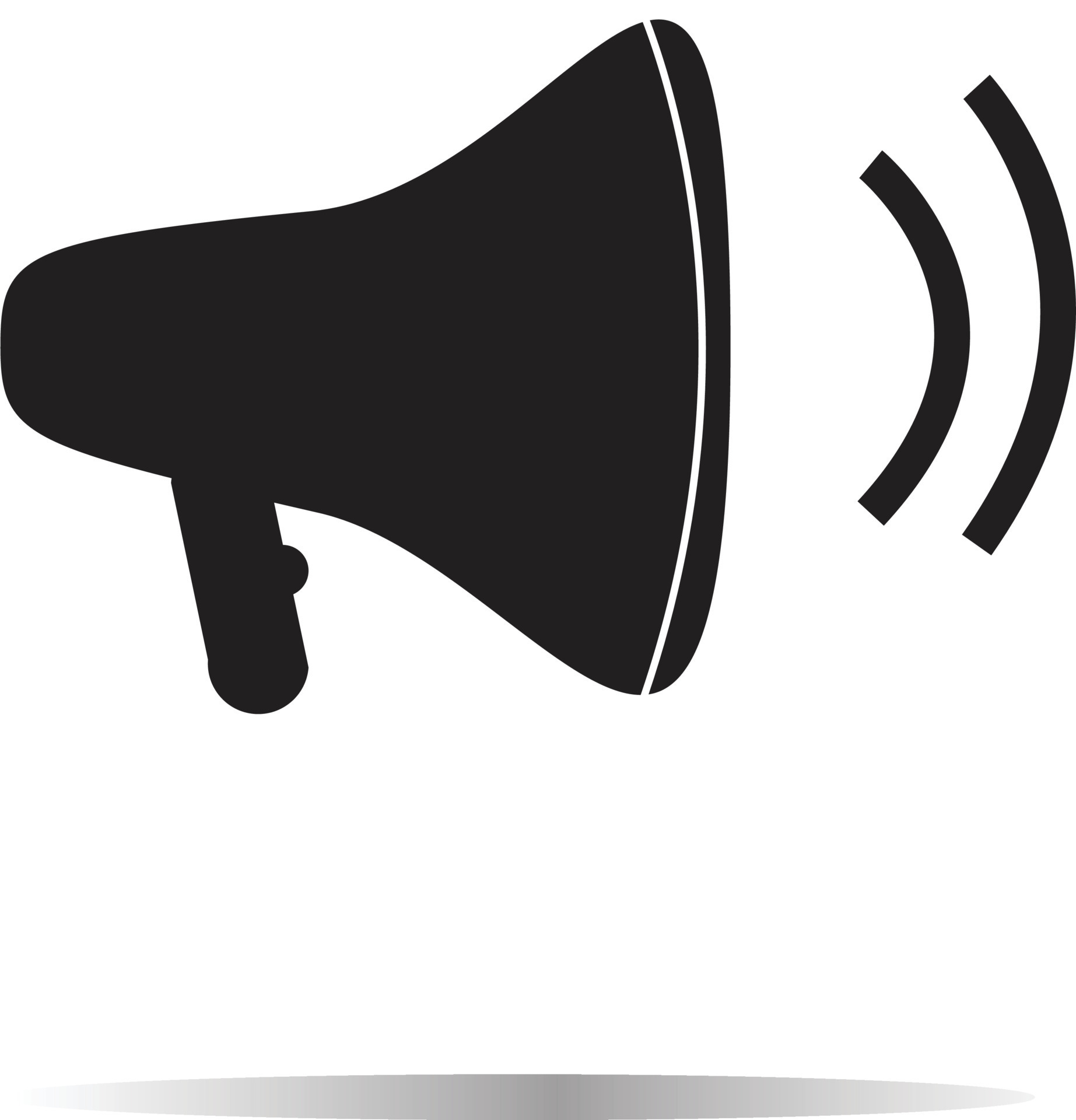 Announcement sign. flat style. loudspeaker icon. 7608698 Vector Art at