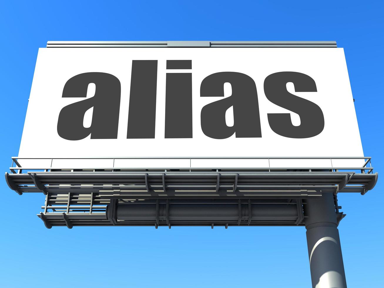 alias word on billboard photo