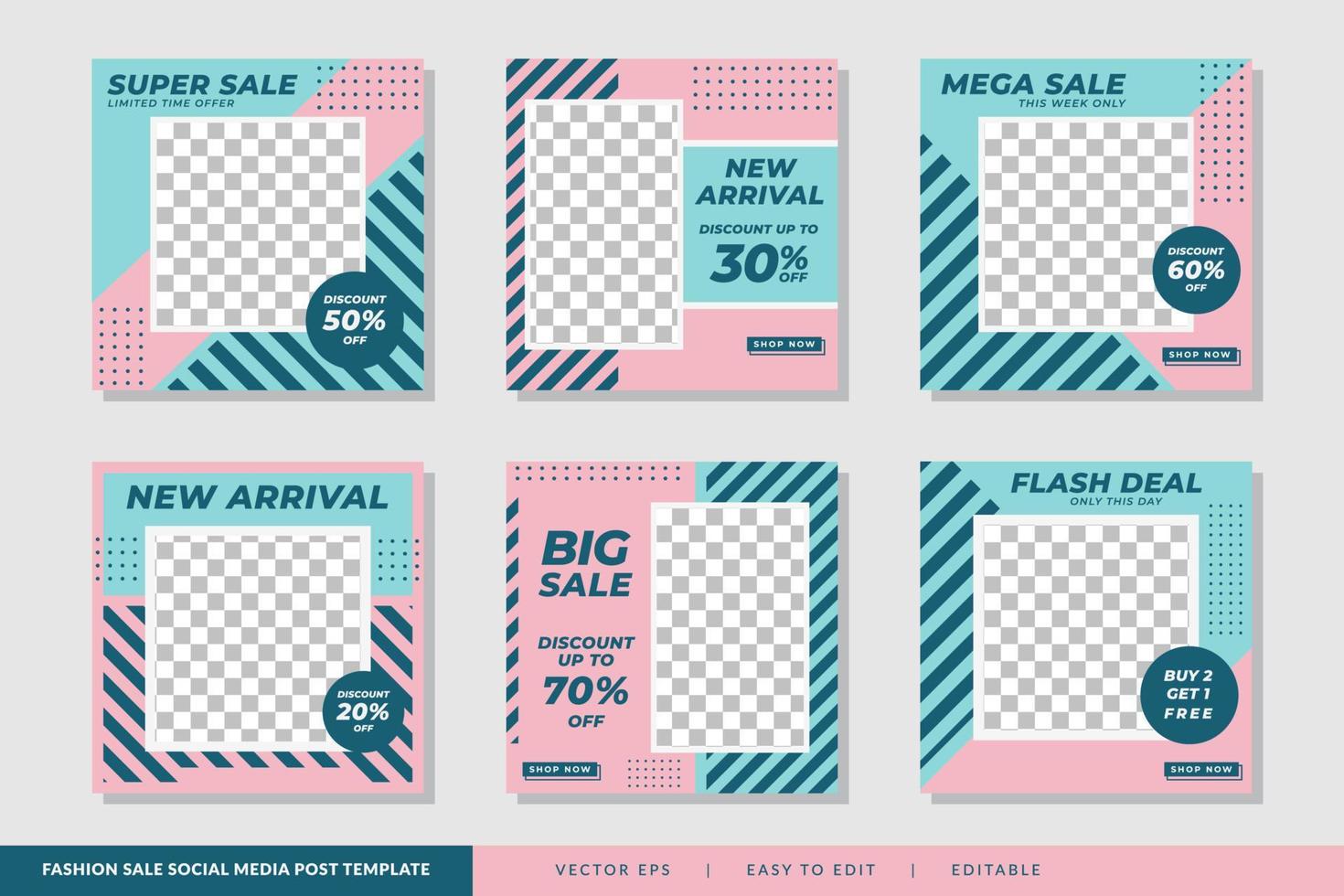 Sale web banner for social media Post Design Template Vector