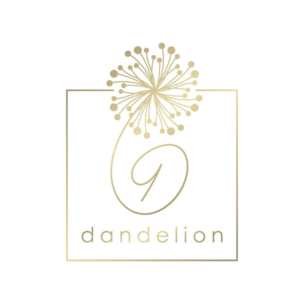 Dandelion Flower Logo Icon Design Template vector