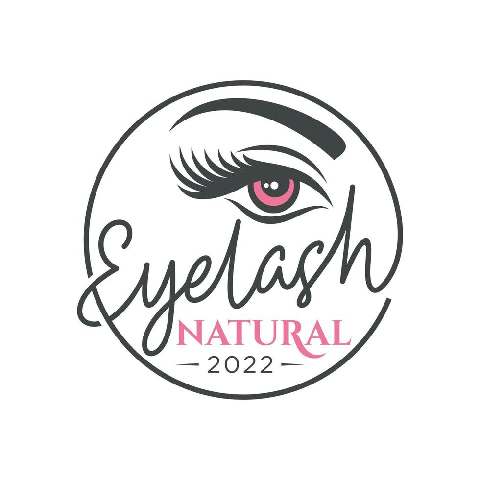 Eyelash extension logo design vector illustration