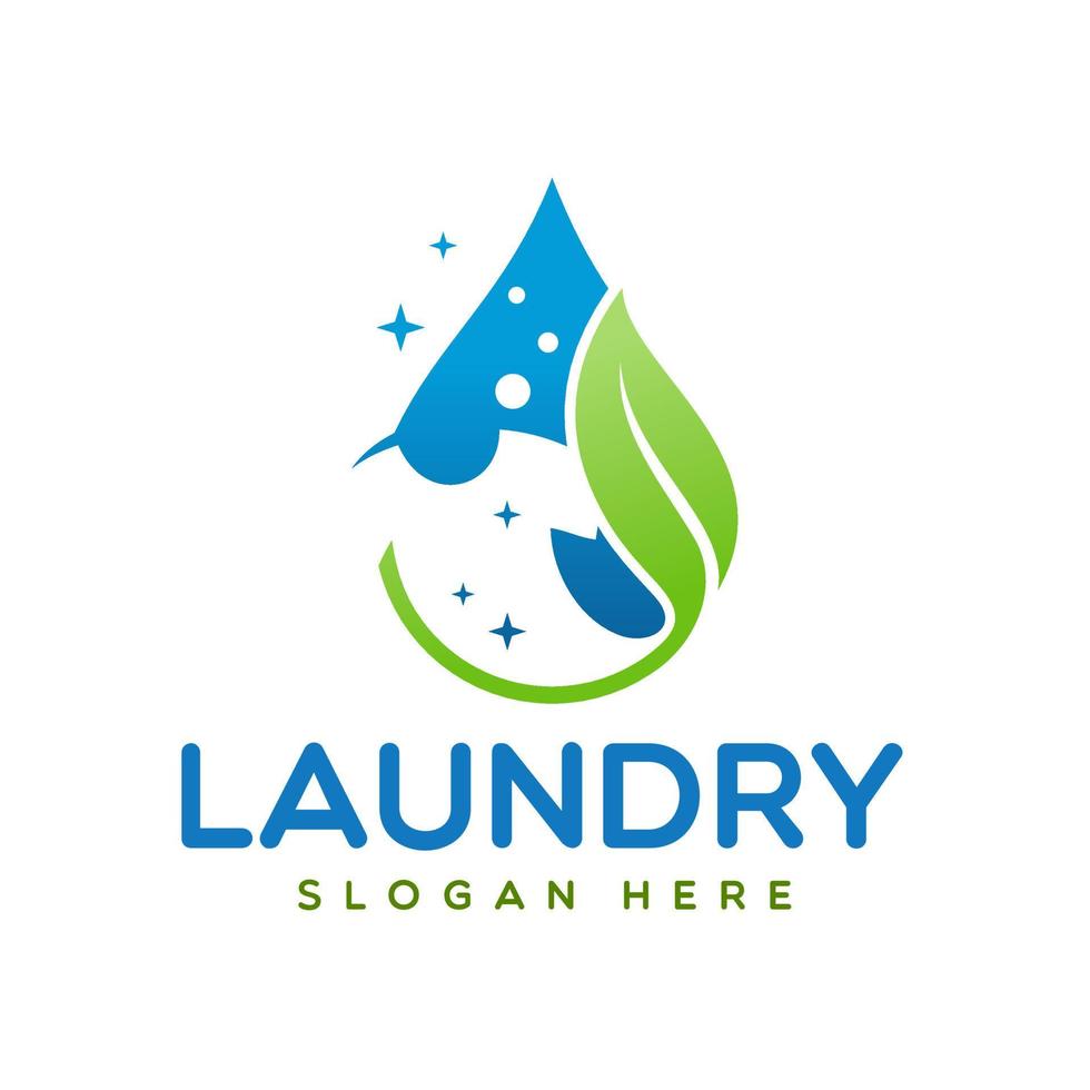 Laundry Logo Design Vector Template, Emblem, Concept Design, Creative Symbol, Icon