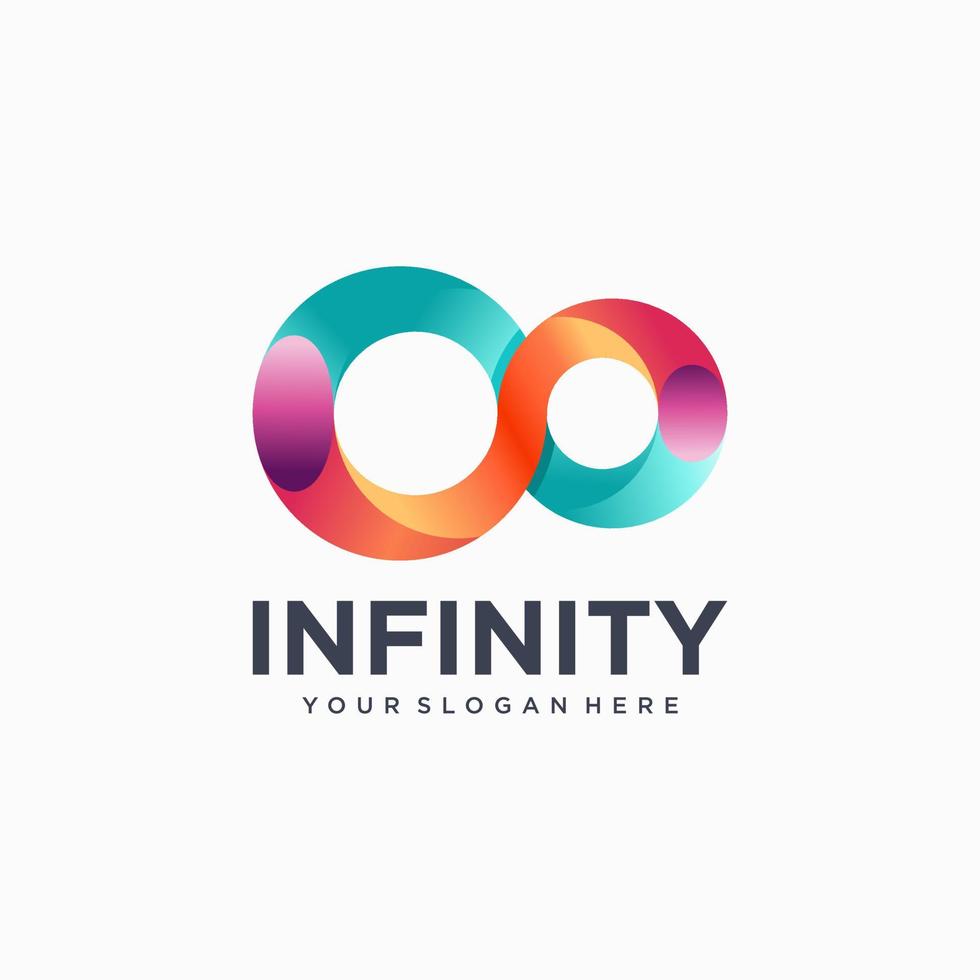 plantilla de vector de diseño de logotipo infinito creativo