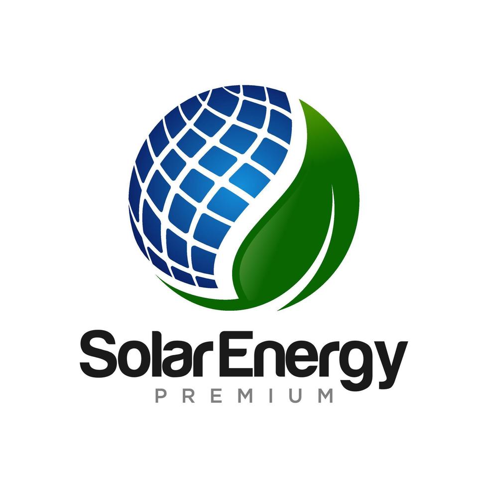 plantilla de vector de diseño de logotipo de energía solar creativa