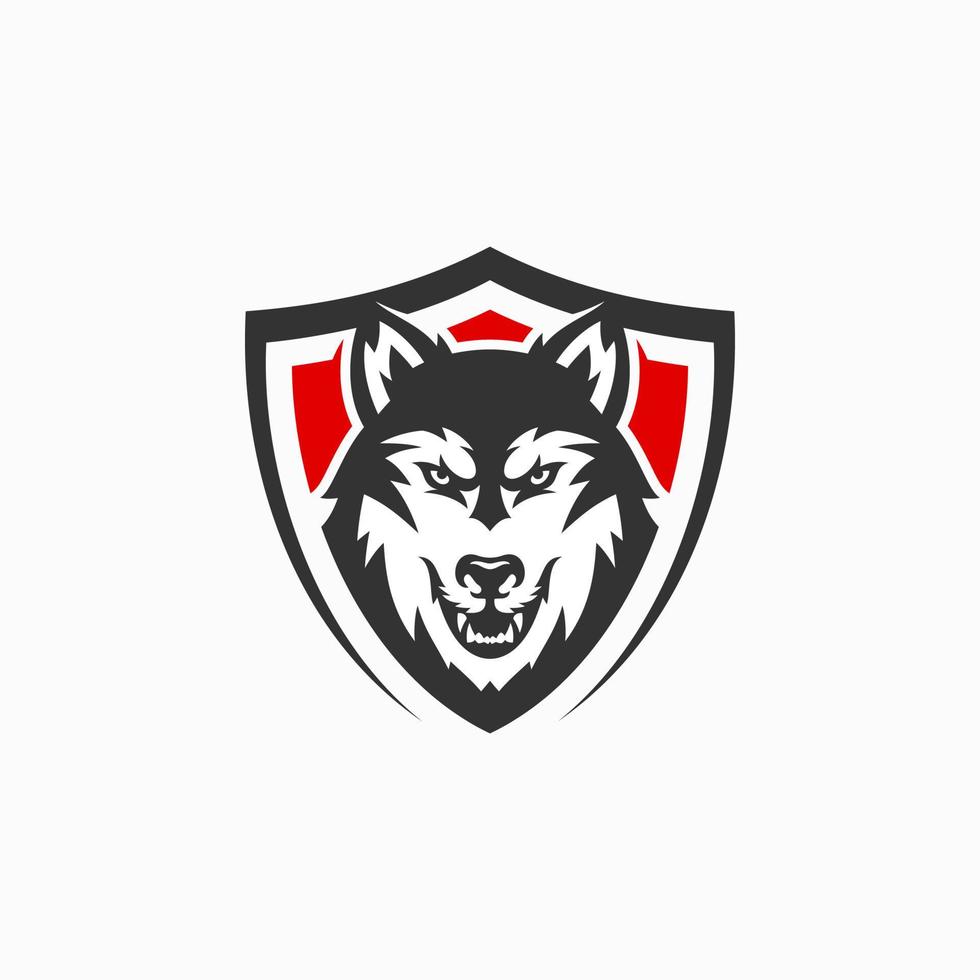 Simple Wolf Head line Art Vector Illustration