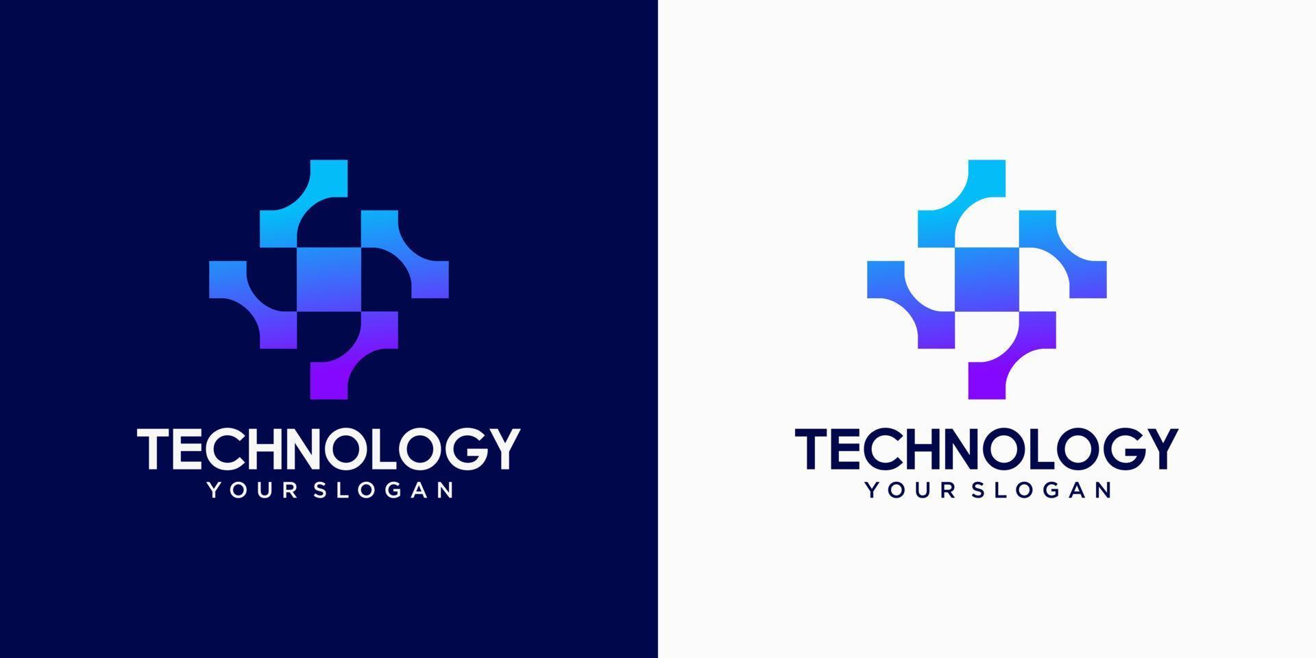 Abstract technology logo template vector icon