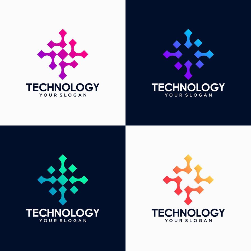 Abstract technology logo template vector icon