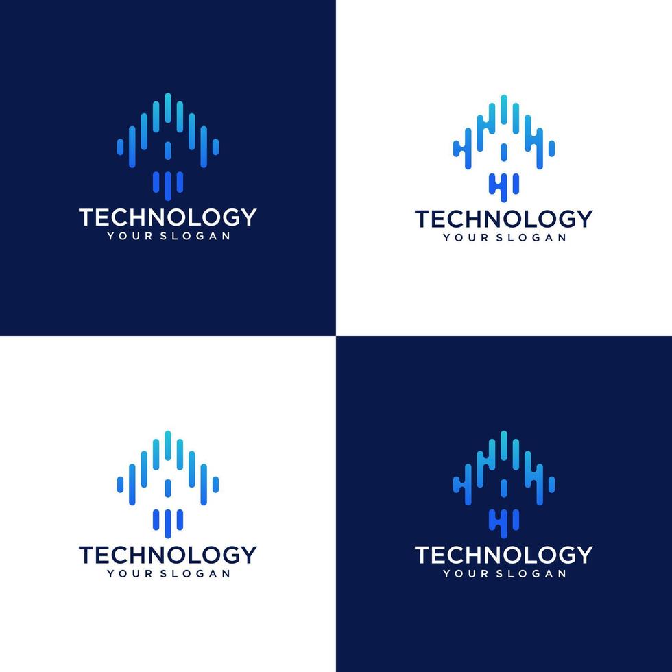 Abstract technology logo template vector icon