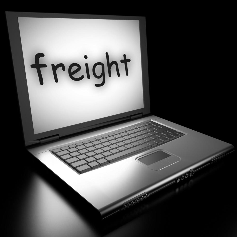 freight word on laptop photo