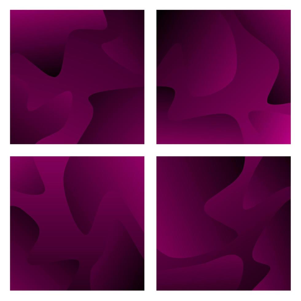 Abstract liquid background paper set. Bright trendy color contrast, fluid, flow forms. Can be used as banner, presentation, flyer, poster, web design, website, invitation vector