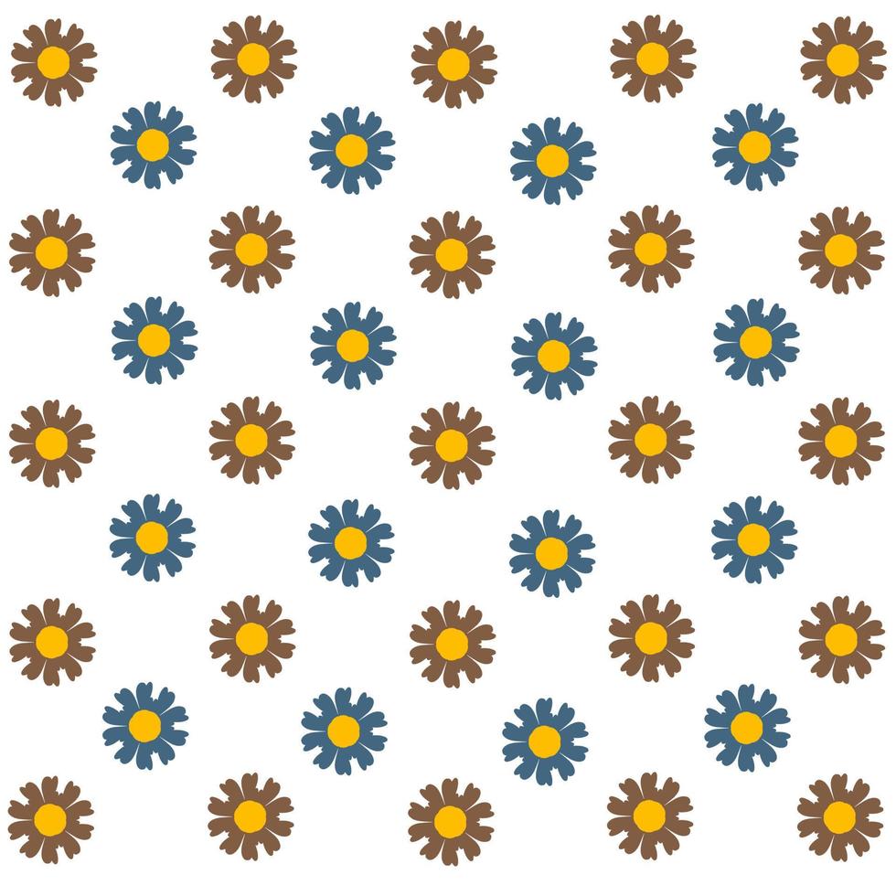 Seamless floral pattern background. Cute floral pattern on a white background vector