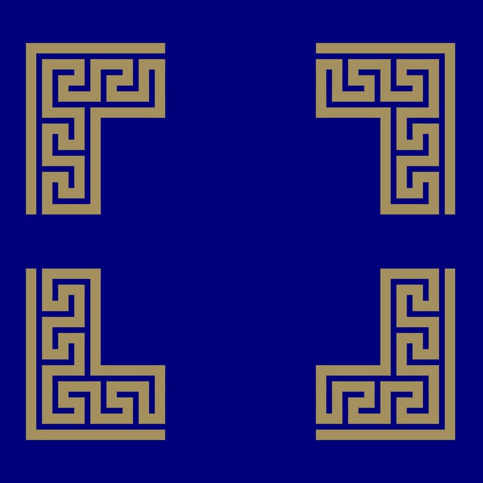 Chinese style border vector with gold color