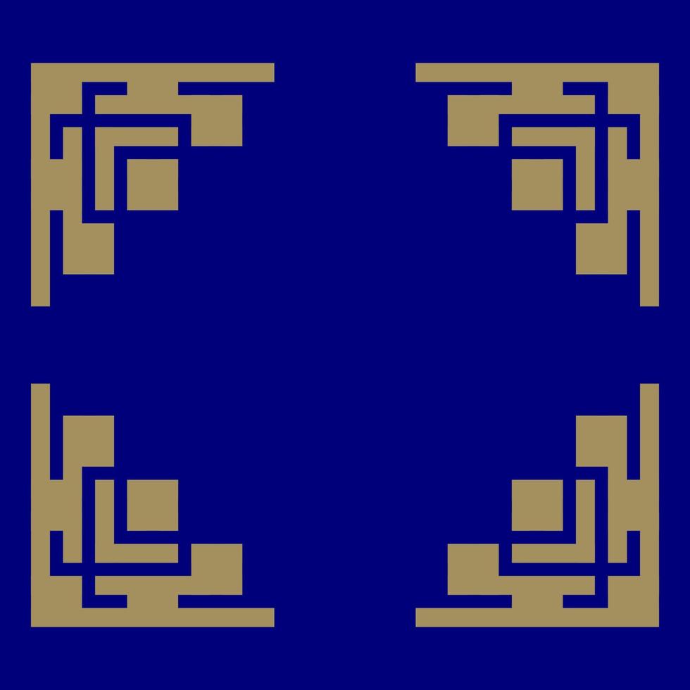 Chinese style border vector with gold color