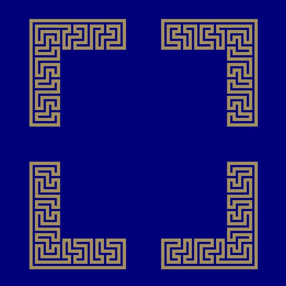 Chinese style border vector with gold color