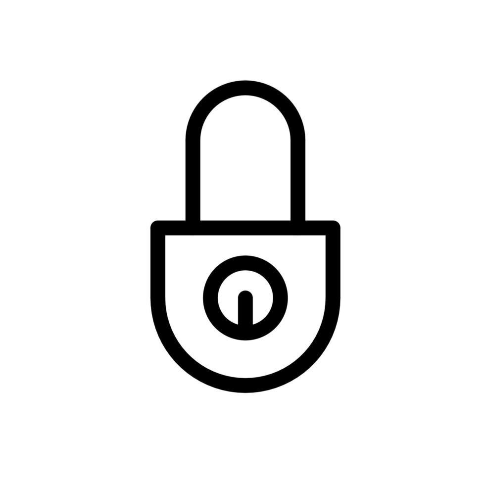 Lock vector icon with white background