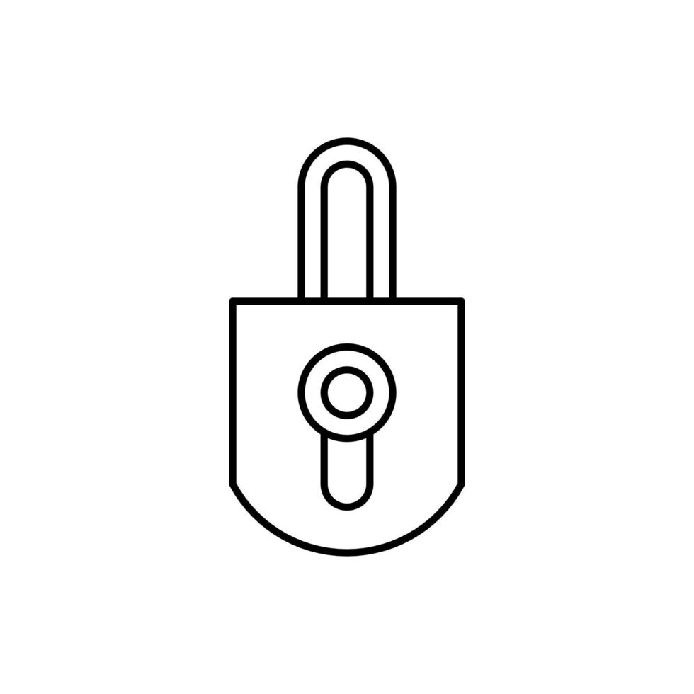 Lock vector icon with white background