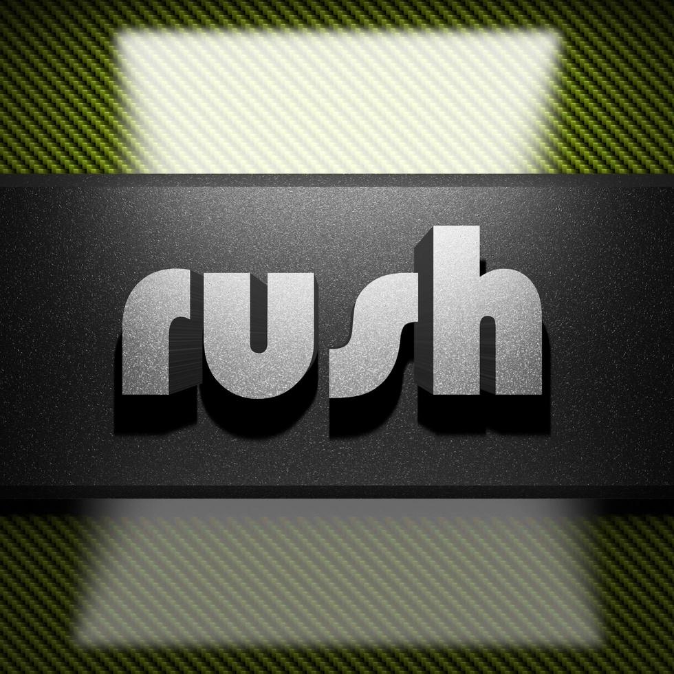 rush word of iron on carbon photo