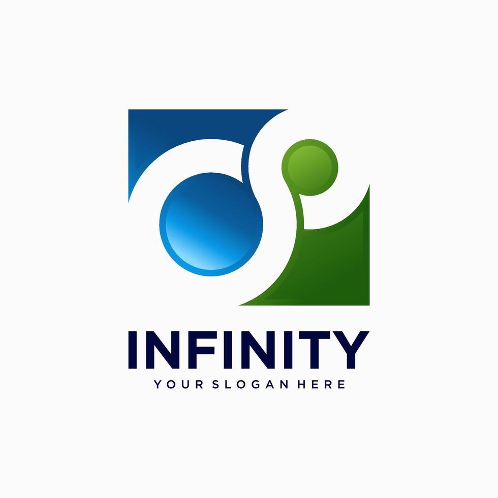 plantilla de vector de diseño de logotipo infinito creativo