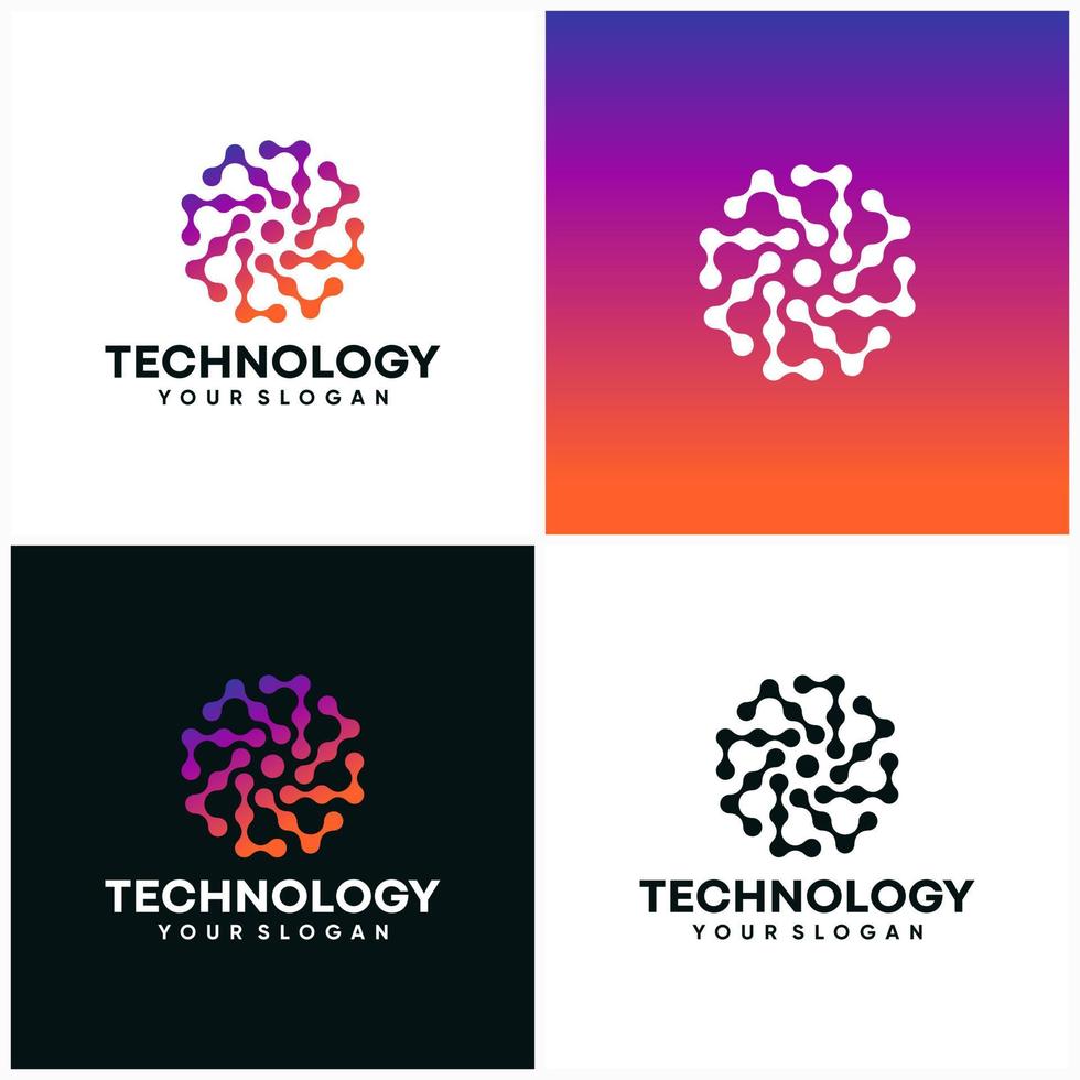 Modern Hexagon tech logo designs concept vector, Hexa Technology logo template vector