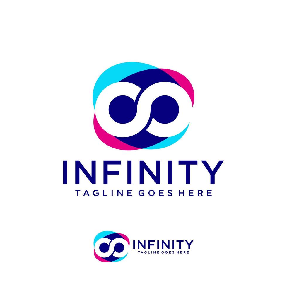 plantilla de vector de diseño de logotipo infinito creativo