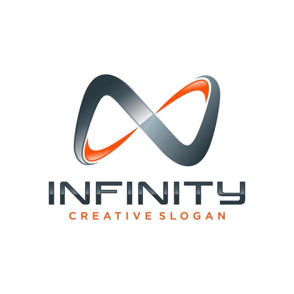 plantilla de vector de diseño de logotipo infinito creativo