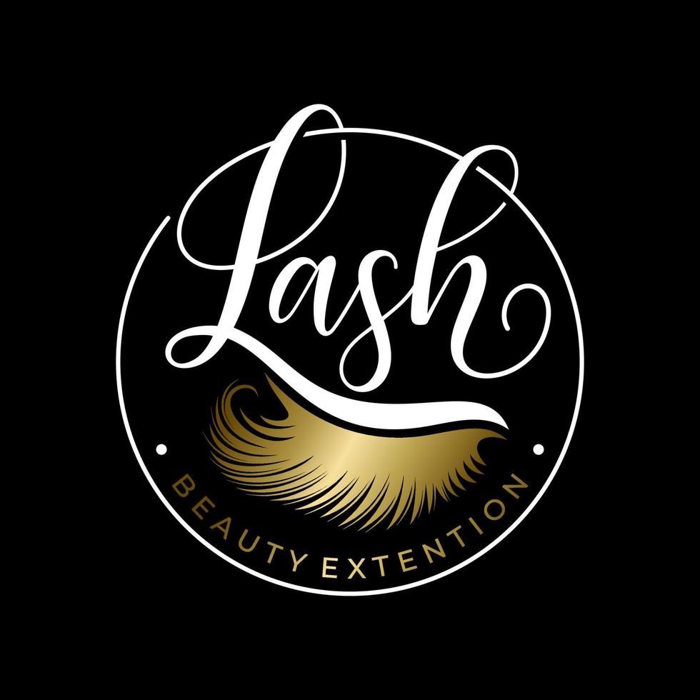 Eyelash extension logo design vector illustration 7610277 Vector Art at ...