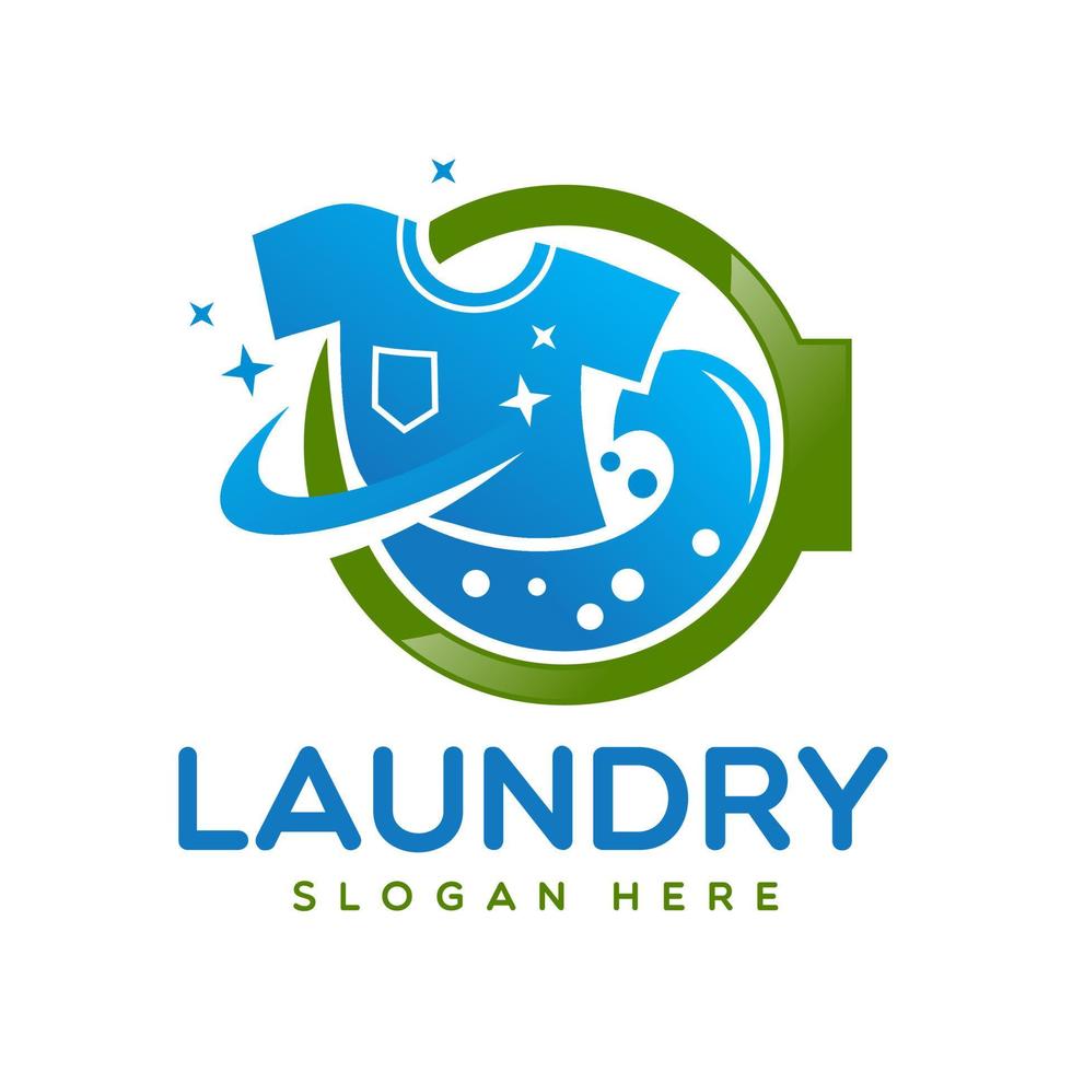 Laundry Logo Design Vector Template, Emblem, Concept Design, Creative Symbol, Icon