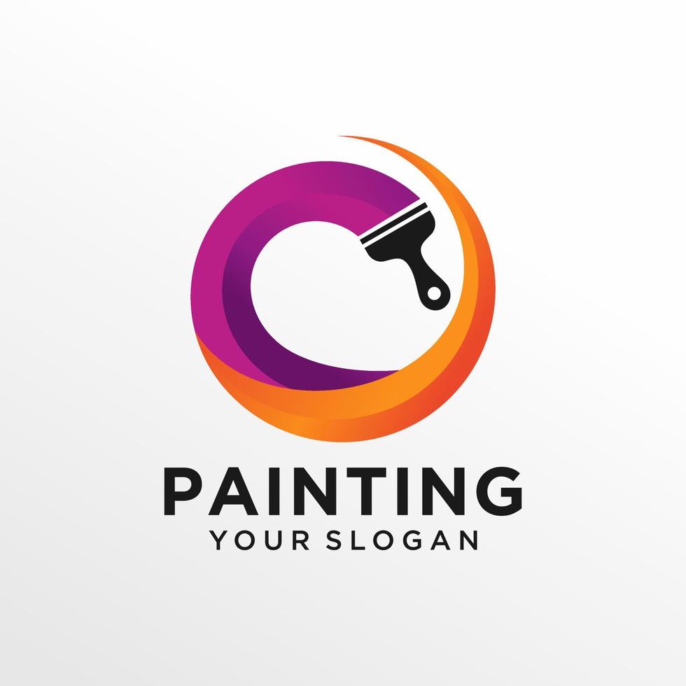 House painting logo design vector template