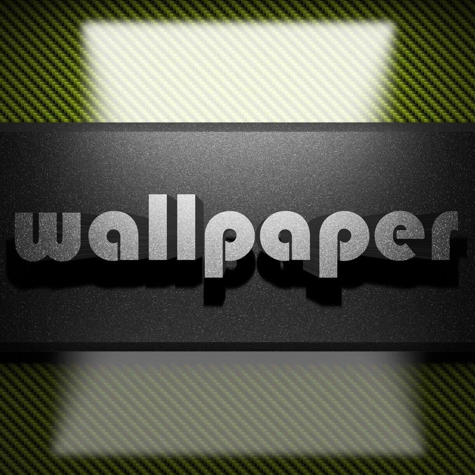 wallpaper word of iron on carbon photo