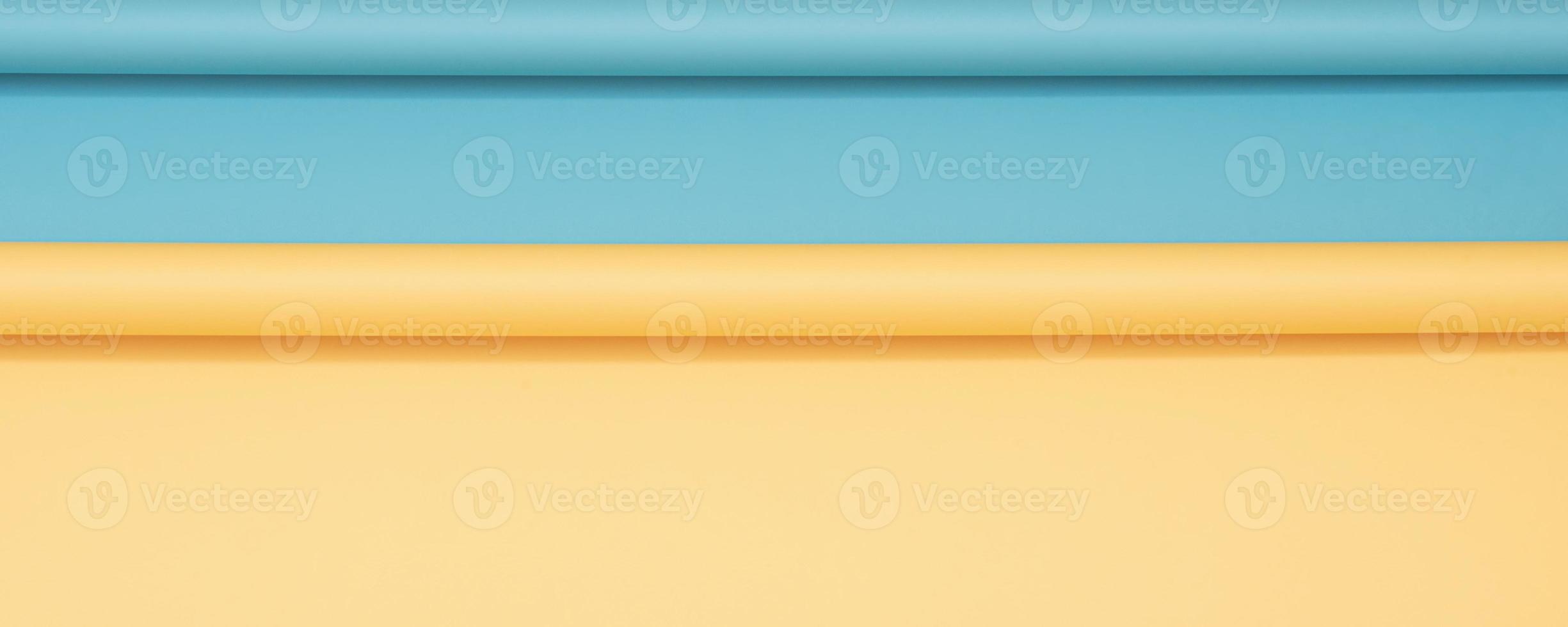 Material for designers. Yellow and blue paper backgrounds. photo