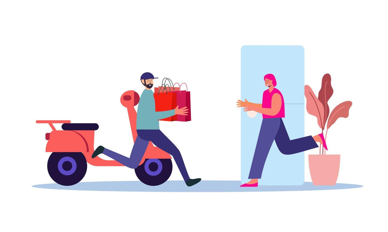 Delivery service, delivery fast shipping concept illustration vector